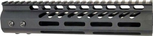 Lightweight black aluminum rail system for customizable firearm accessories and optimal performance.