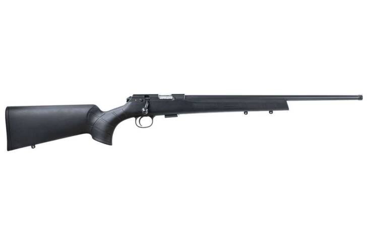 CZ 457 AMERICAN SUPPRESSOR READY 17HMR RIFLE 20" THREADED BBL, BLACK SYNTHETIC STOCK 5RD MAGAZINE