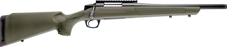 CVA CASCADE SR 308 WIN 16.5" - W/RAIL THREADED BLACK/OD GREEN