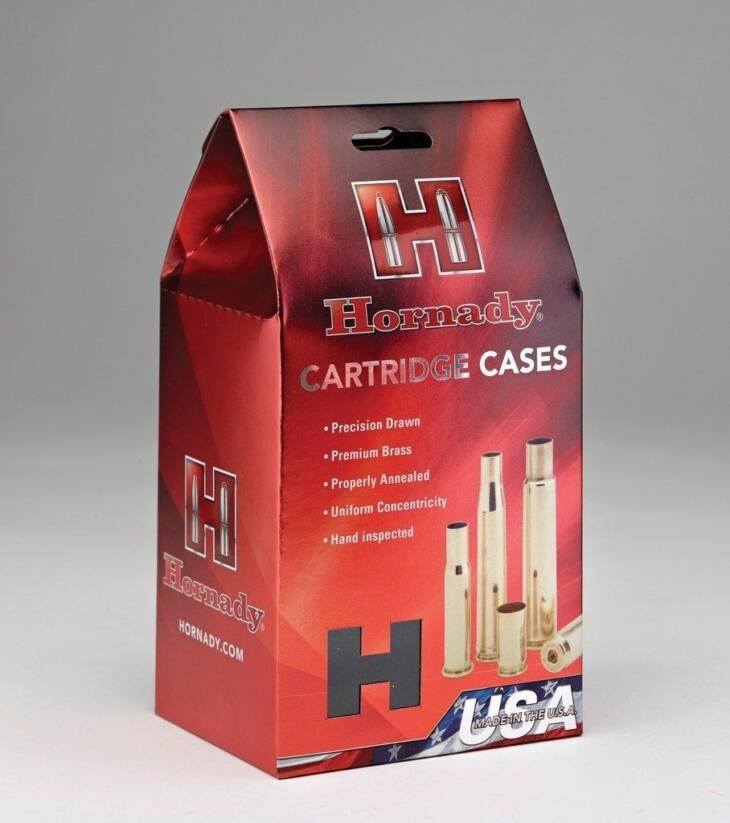 Hornady Unprimed Brass Rifle Cartridge Cases .22 Creedmoor 50/rd