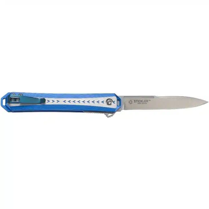 CRKT Stickler Assisted Foldin Knife 3-2/5" Spear Point Blade Blue